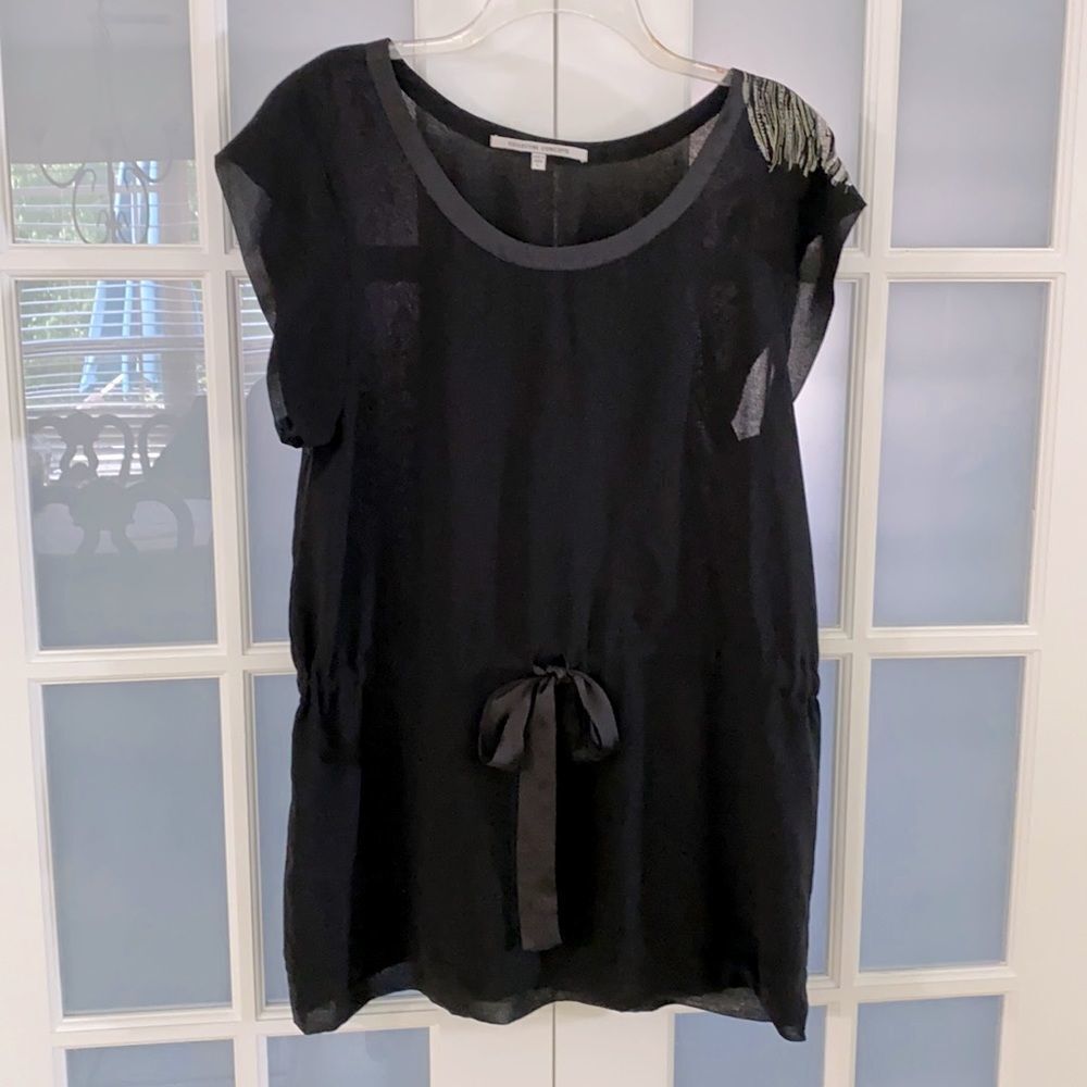Collective Concepts Embroidered Tunic Top Size L